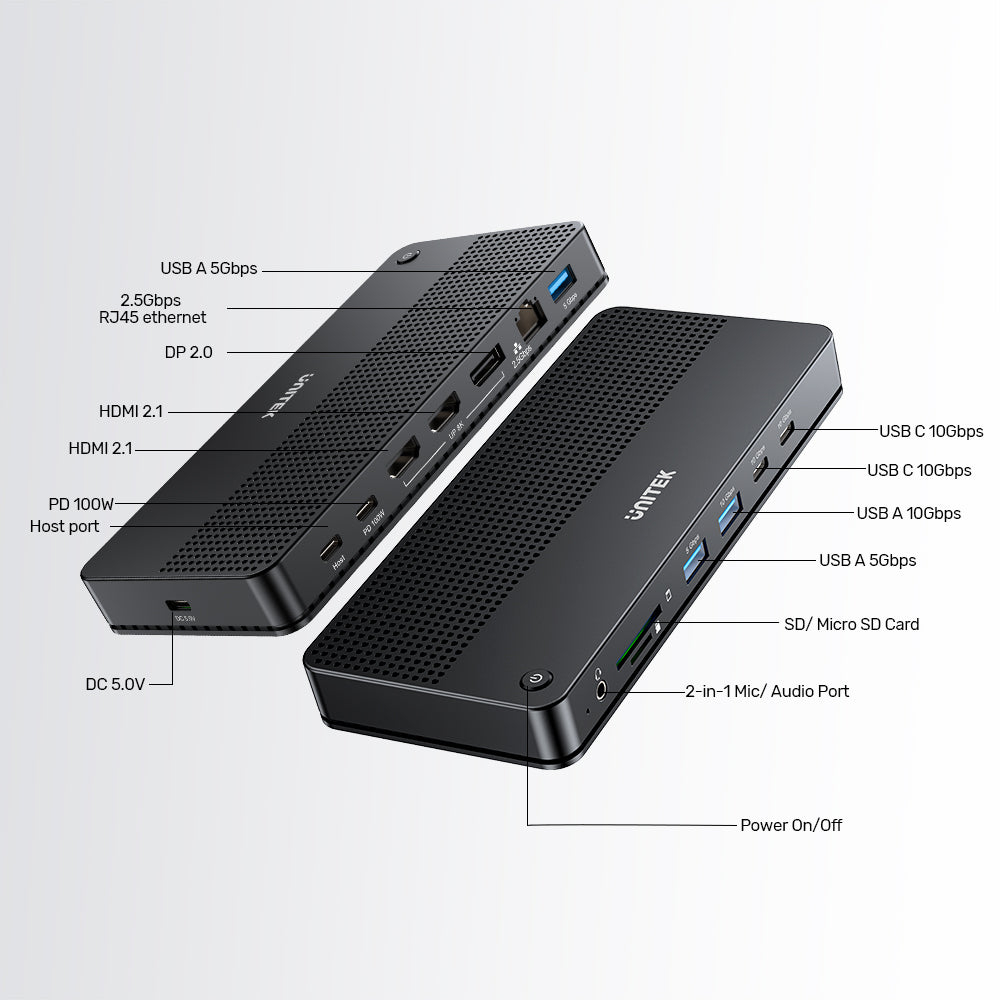 UNITEK-D1104A01-USB-C-13-in-1-Docking-Station-15 - One Chip Computers