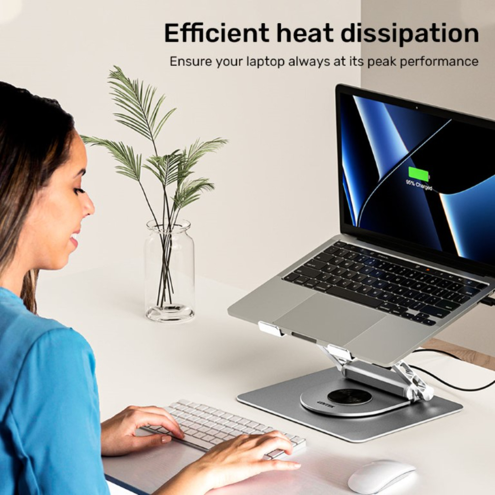 UNITEK-D1109B01-Laptop-Stand-with-Detachable-USB-C-Hub-06 - One Chip Computers