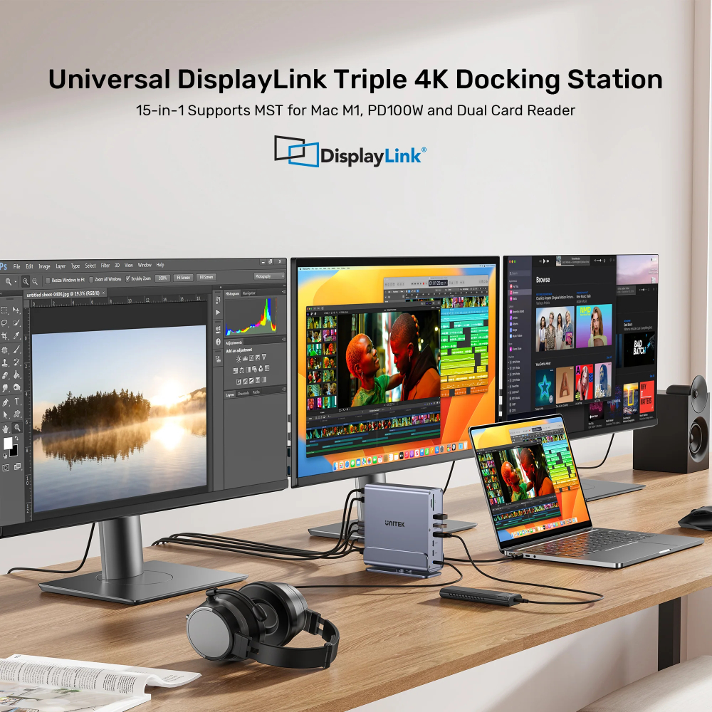 UNITEK-D1135AGY01-Universal-DisplayLink-Triple-Docking-Station-03 - One Chip Computers