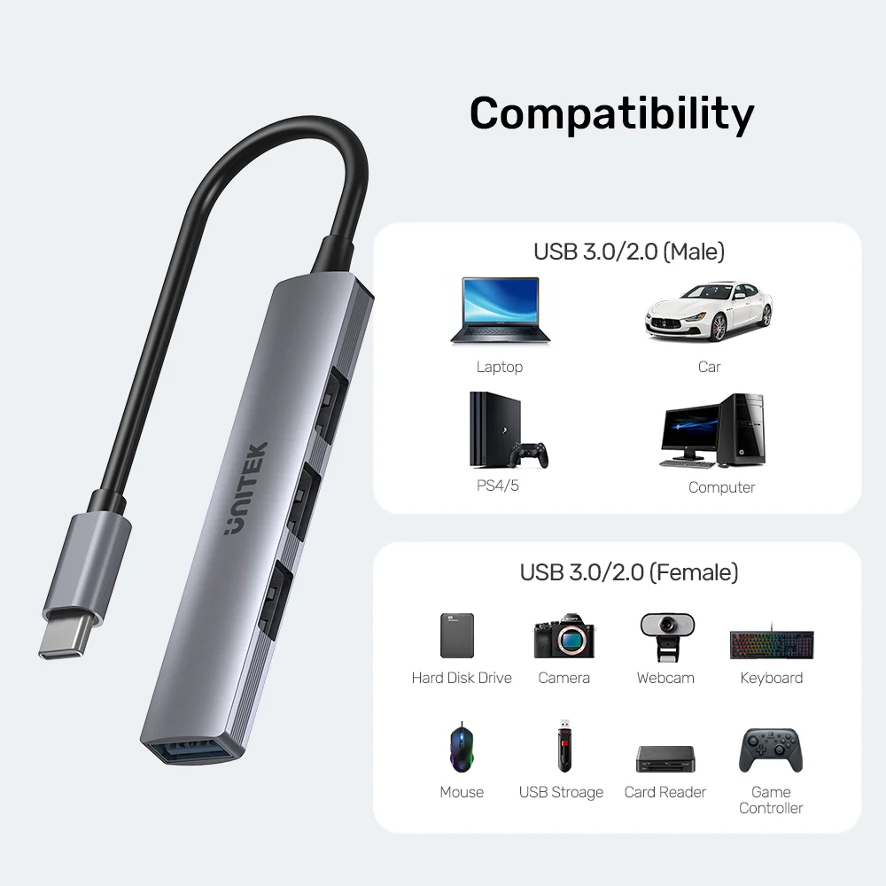 UNITEK-H1208B-uHUB-Q4-USB-C-Hub-05 - One Chip Computers