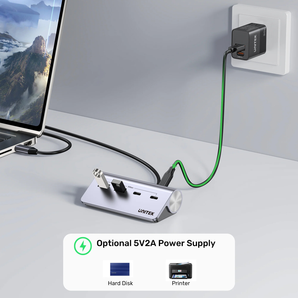 UNITEK-H1337AGY01-uHUB-Q4-4-in-1-USB-C-Hub-05 - One Chip Computers