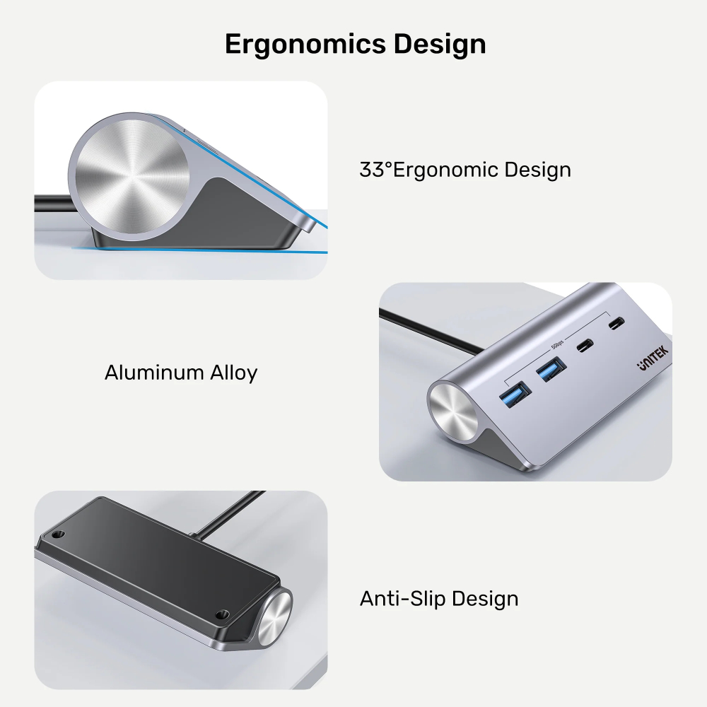 UNITEK-H1337AGY01-uHUB-Q4-4-in-1-USB-C-Hub-07 - One Chip Computers
