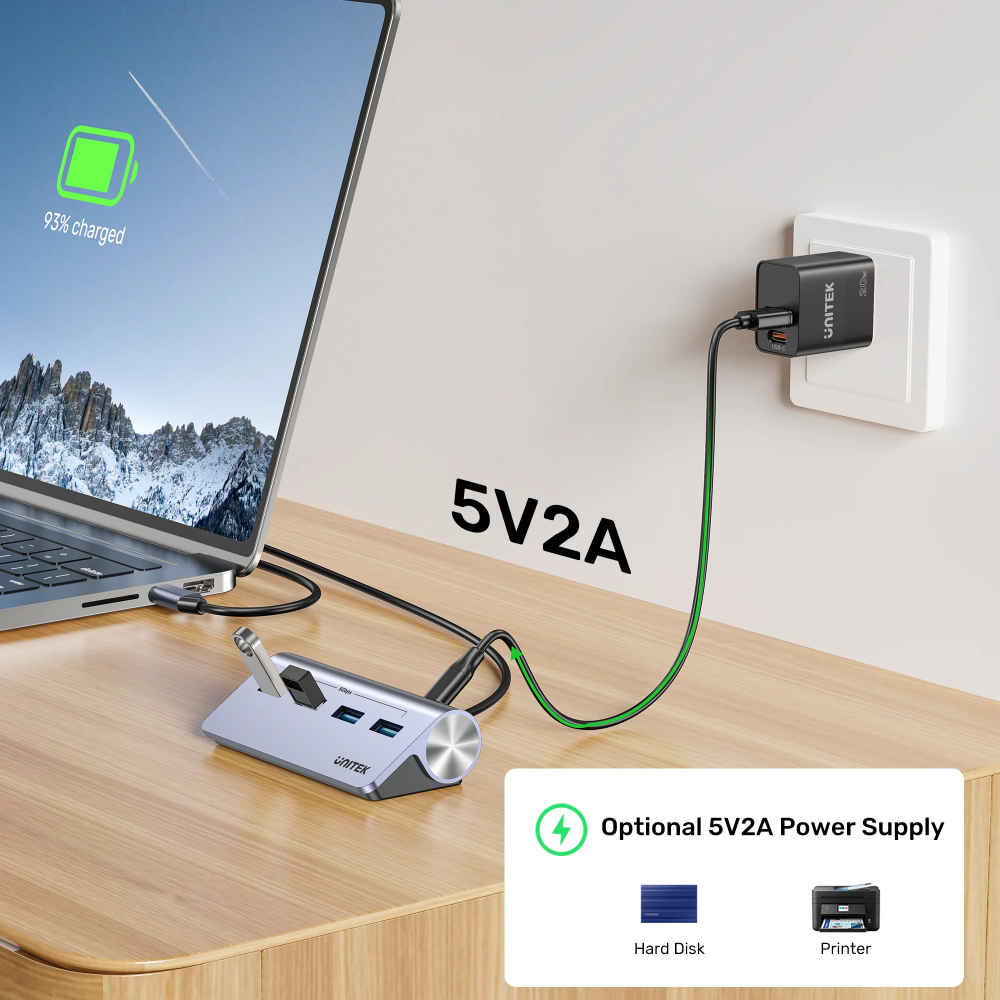 UNITEK-H1337BGY01-uHUB-Q4-4-in-1-USB-C-Hub-07 - One Chip Computers