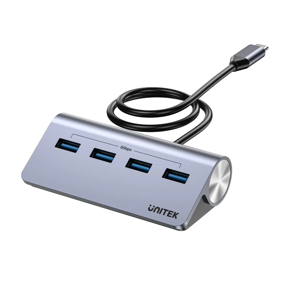 UNITEK-H1337BGY01-uHUB-Q4-4-in-1-USB-C-Hub - One Chip Computers