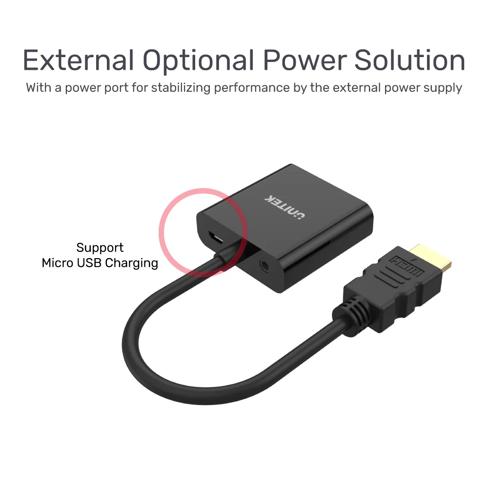 UNITEK-HDMI-to-VGA-Adapter-with-35mm-Audio-1080P-HD-05 - One Chip Computers
