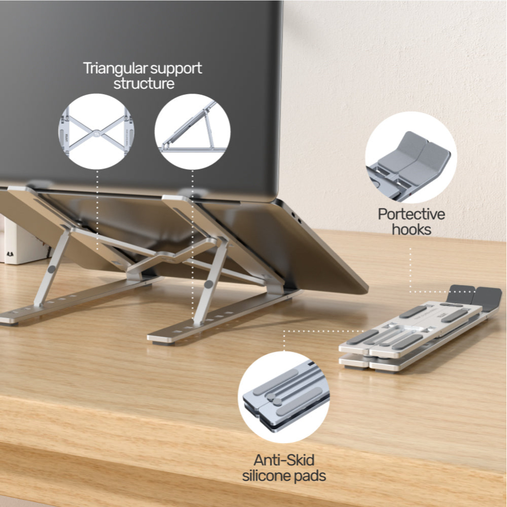 UNITEK-OT155SL-Mechanical-Foldable-Laptop-Stand-Portable-11-1 - One Chip Computers