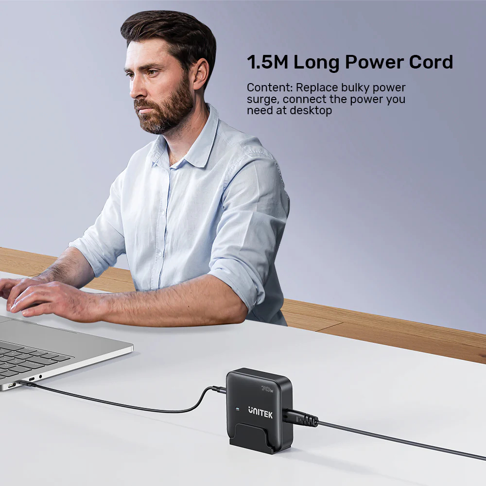 UNITEK-P1228ABK01-EU-70W-Desktop-GaN-Charging-Station-05 - One Chip Computers