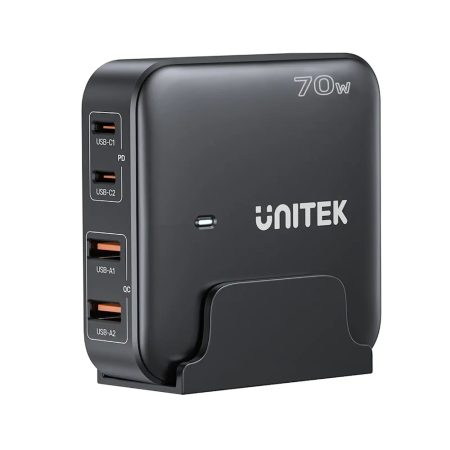 UNITEK P1228ABK01-EU 70W PD3.0 DESKTOP GAN CHARGING STATION (2XUSB-C / 2XUSB-A)