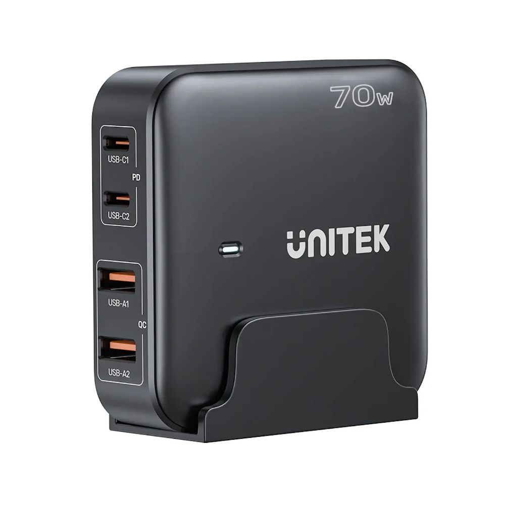UNITEK-P1228ABK01-EU-70W-Desktop-GaN-Charging-Station - One Chip Computers