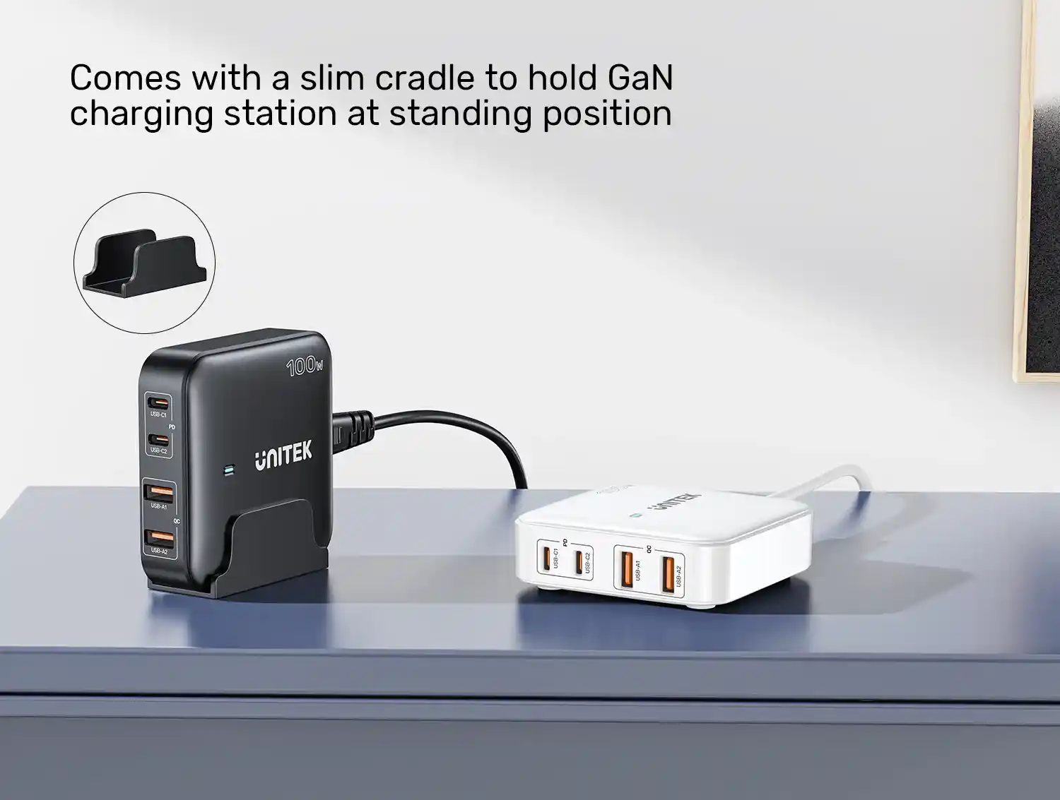 UNITEK P1229ABK01 100W GaN Charging Station