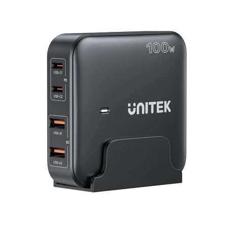 UNITEK P1229ABK01-EU 100W PD3.0 DESKTOP GAN CHARGING STATION (2XUSB-C / 2XUSB-A)