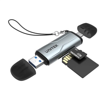UNITEK R1010A USB-C/A DUAL CONNECTOR CARD READER SD/MICRO SD SUPPORT