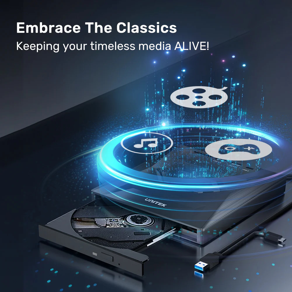 UNITEK-T1037A01-External-Optical-Drive-with-5-in-1-Hub-02 - One Chip Computers
