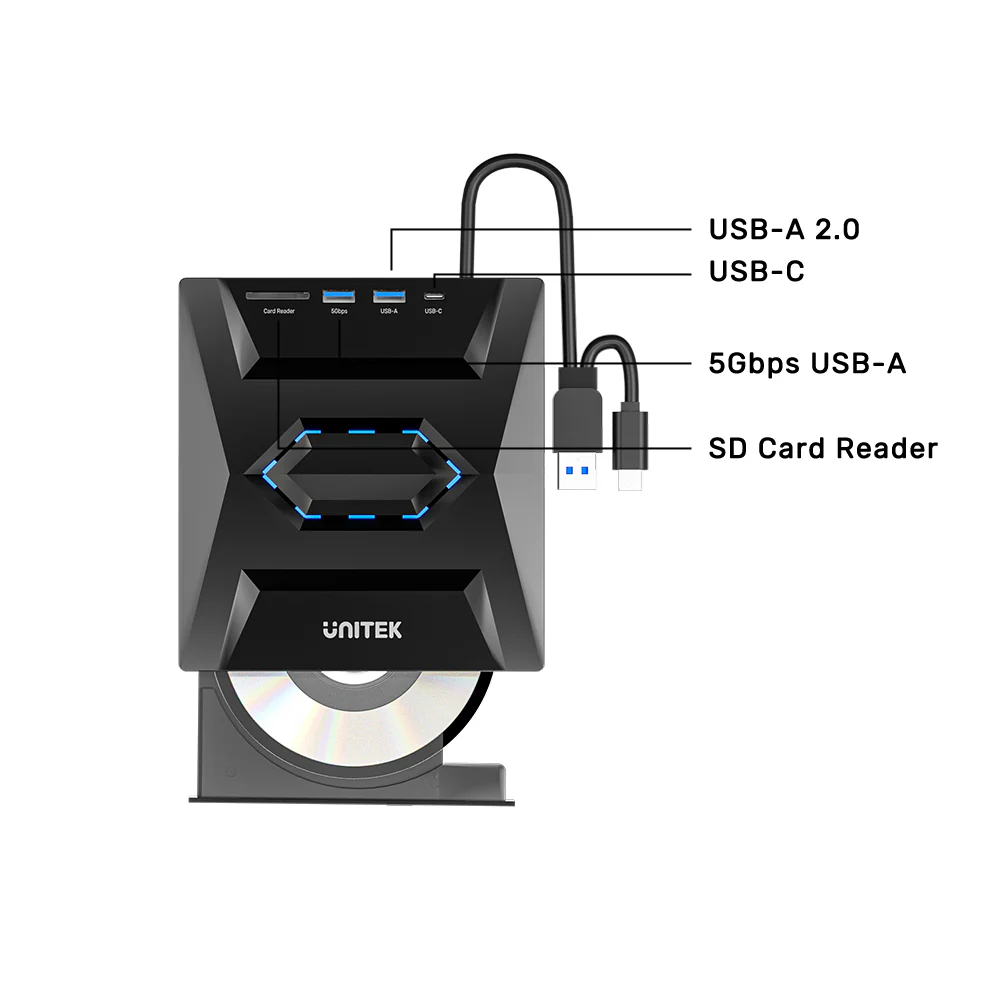 UNITEK-T1037A01-External-Optical-Drive-with-5-in-1-Hub-06 - One Chip Computers