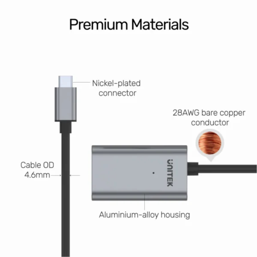 UNITEK-U304A-USB-C-to-USB-A-Active-Extension-Cable-5-Meter-07-600x601 - One Chip Computers