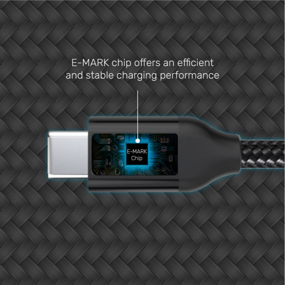 UNITEK-USB-C-100W-PD-Fast-Charging-Braided-Cable-2-Meter-with-Data-06 - One Chip Computers