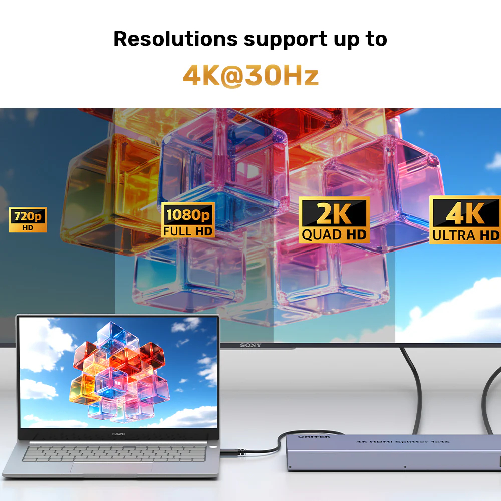 UNITEK-V1137AGY01-EU-HDMI-Splitter-1-in-16-Out-4K30Hz-06 - One Chip Computers