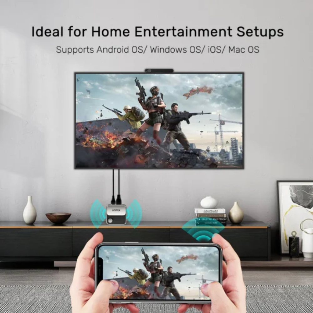 UNITEK-V1162B01-Wireless-Screen-Mirroring-Device-4K60Hz-Ultra-HD-02-600x600 - One Chip Computers