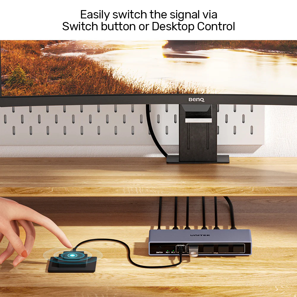 UNITEK-V1309AGY01-EU-HDMI-KVM-Switch-4K60Hz-05 - One Chip Computers
