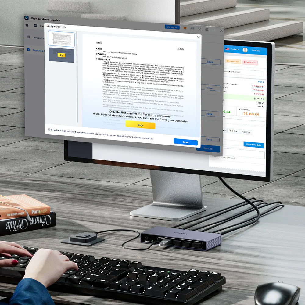 UNITEK-V1309AGY01-EU-HDMI-KVM-Switch-4K60Hz-07 - One Chip Computers
