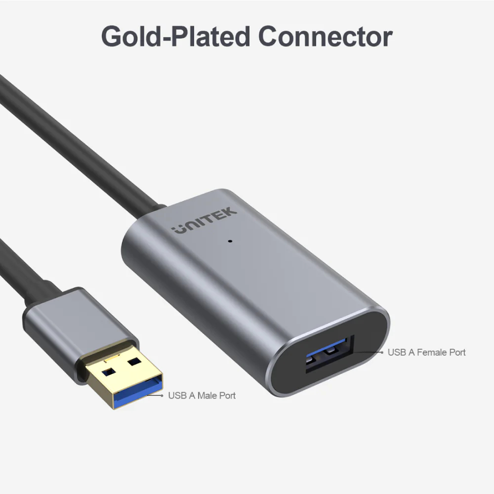 UNITEK-Y-3005-USB-30-Extension-Cable-with-Signal-Booster-07 - One Chip Computers