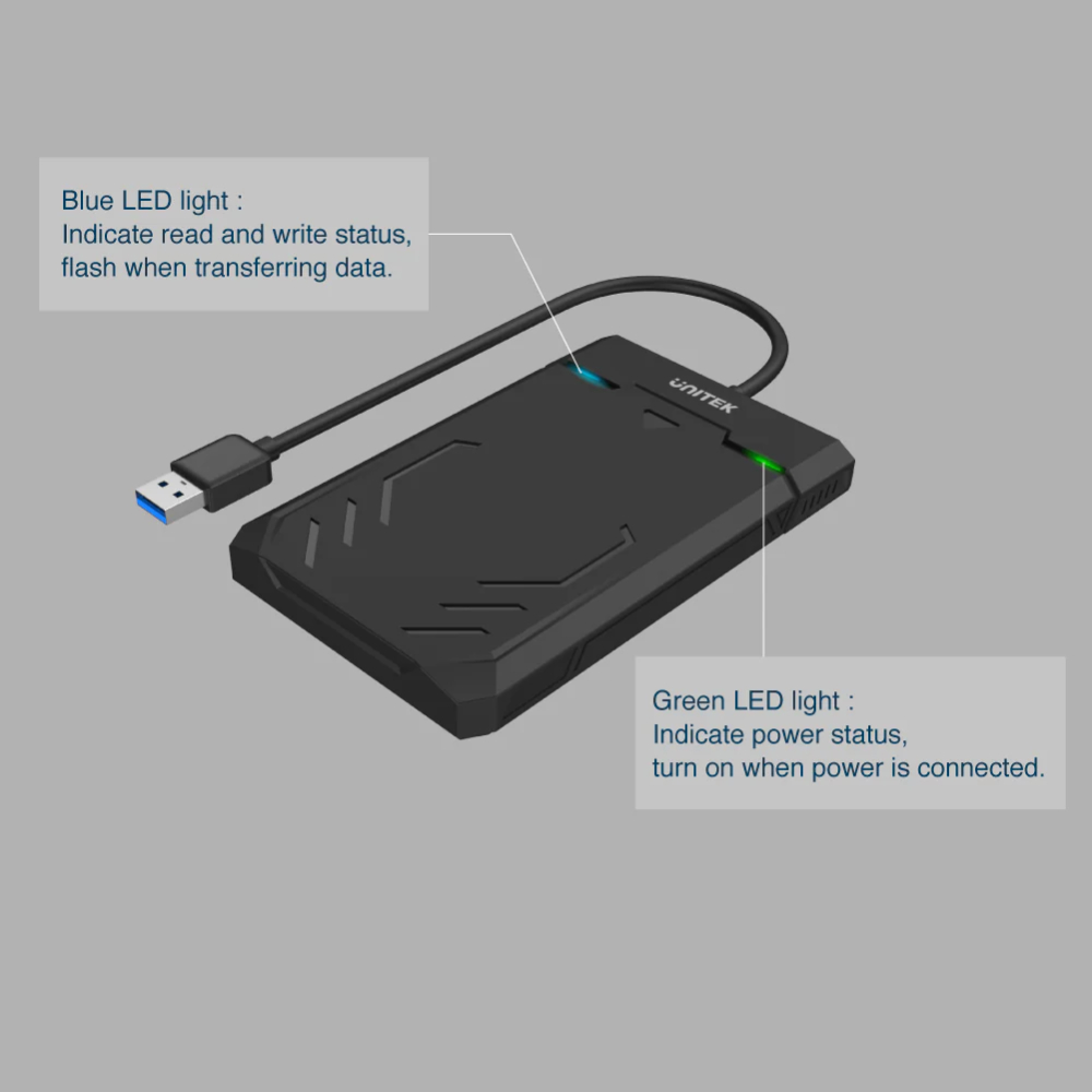UNITEK-Y-3036-DiskGuard-Raiden-25-SATA-HDD-SSD-Enclosure-006-1 - One Chip Computers