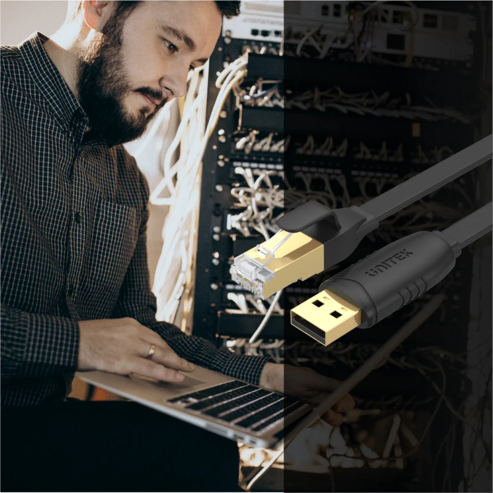 UNITEK-Y-SP02001B-USB-20-to-RJ45-Console-03 - One Chip Computers