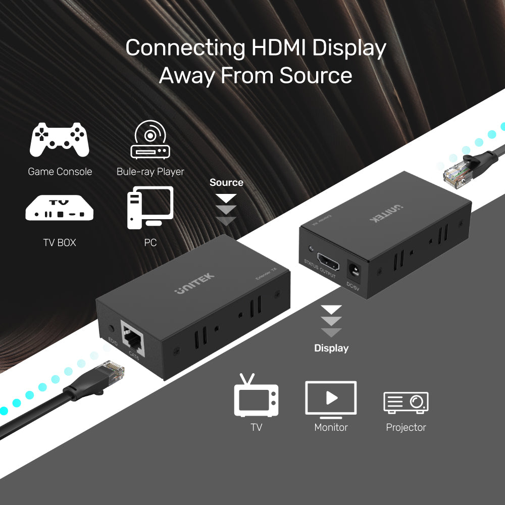 UNITEK_V-101A_HDMI_Exterder_Over_Ethernet_product_liftstyle_v1 - One Chip Computers