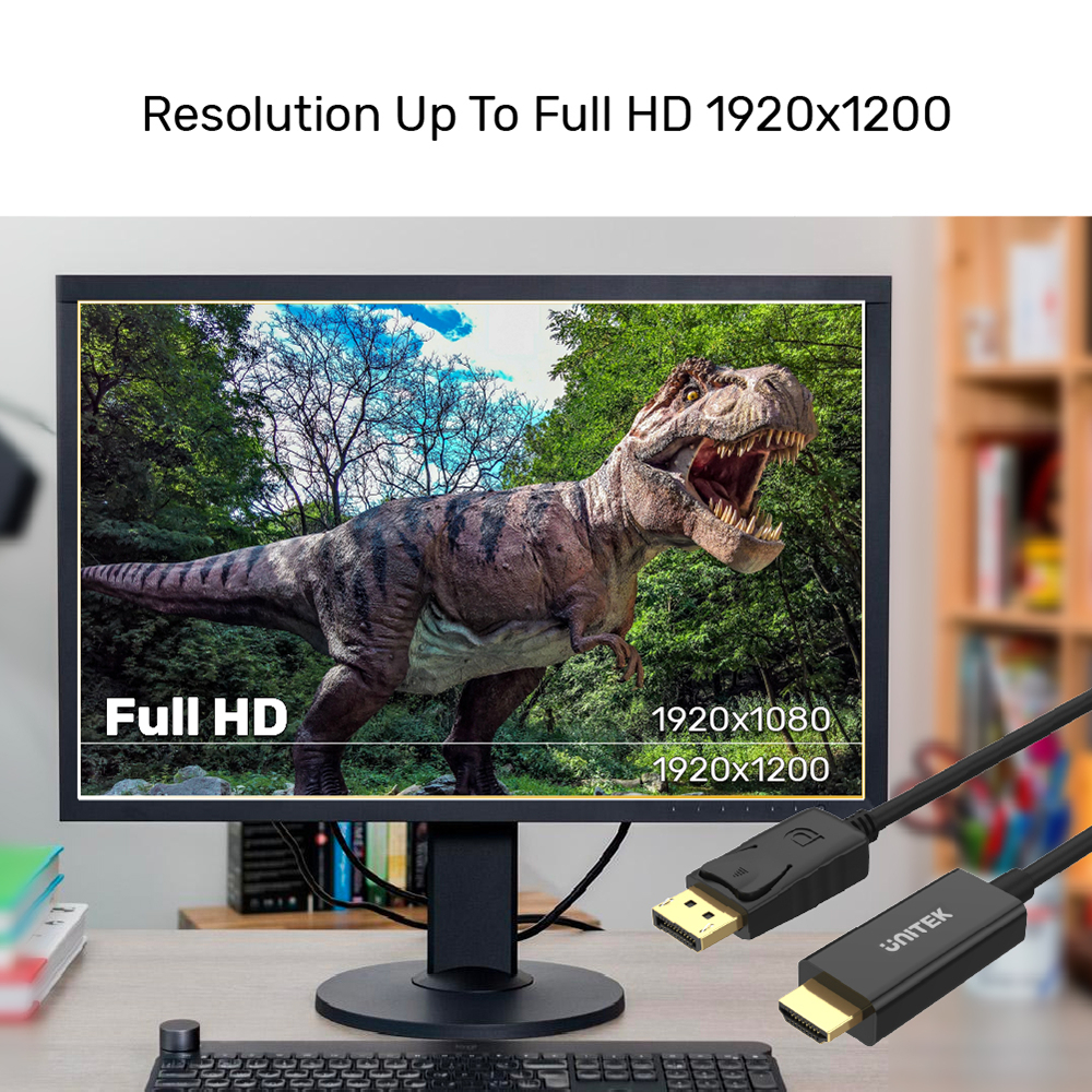 UNITEK_Y-5118CA_DisplayPort_to_HDMI_1080P_Full_HD_Cable_lifestyle_1_be095e7d-1ec1-4e8c-8327-e8dbd66a2e0a - One Chip Computers