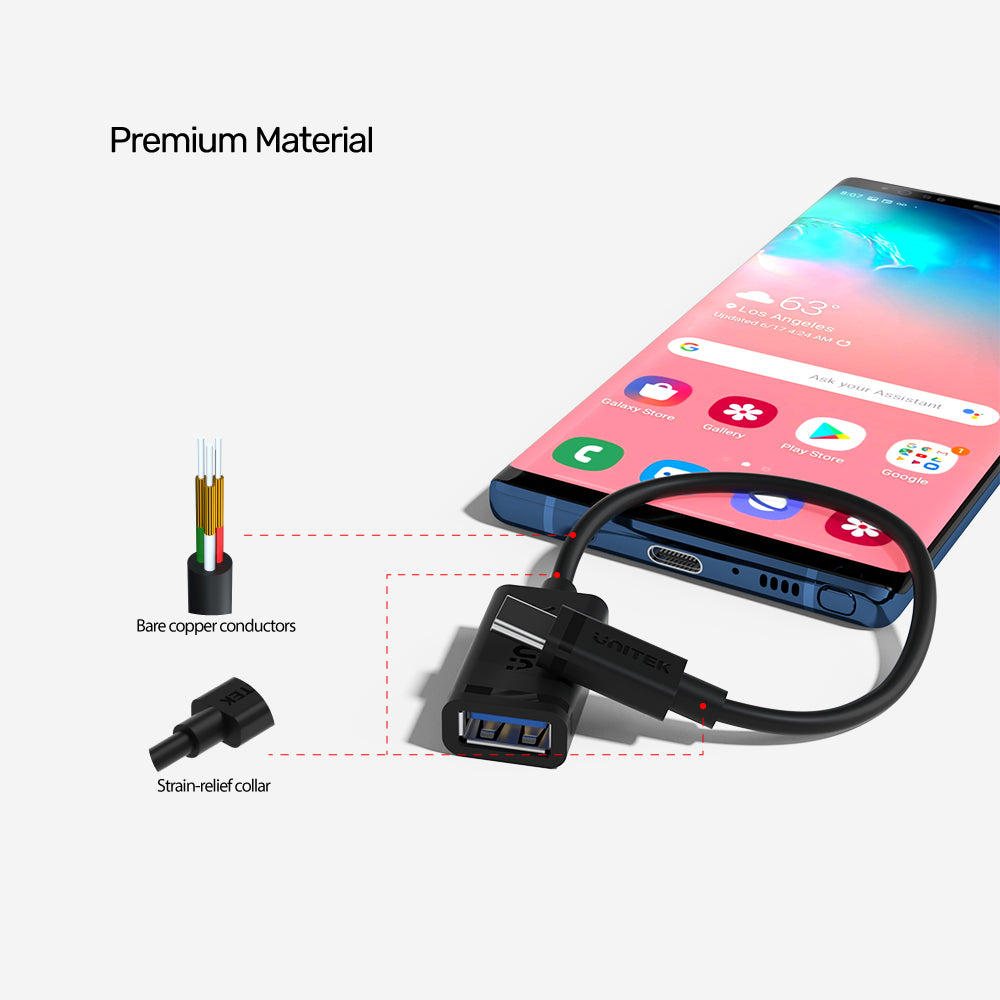 UNITEK_Y-C476BK_USB-C_to_USB-A_Adapter_with_5Gbps_lifestyle_v3 - One Chip Computers
