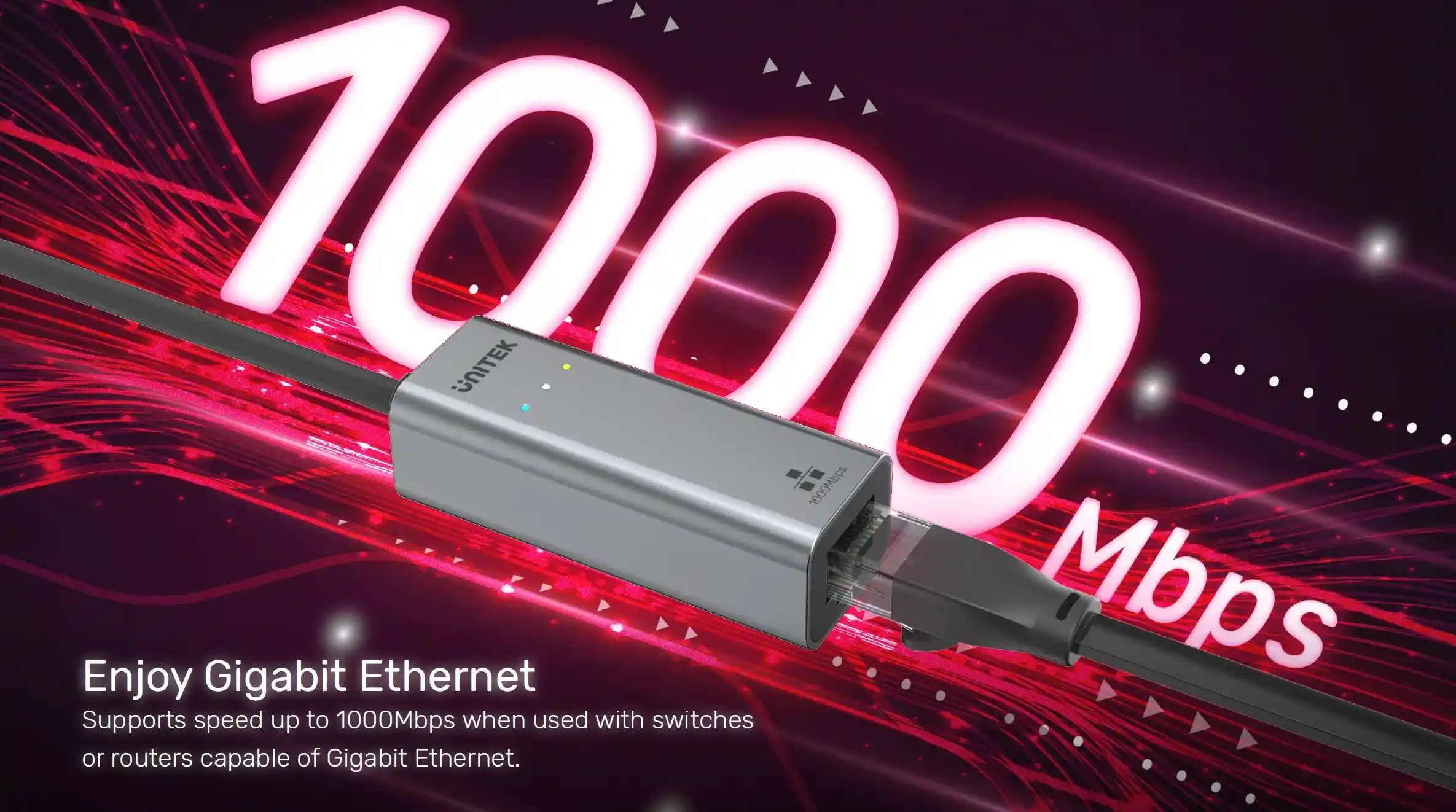UNITEK U1313C USB-C/USB-A to Ethernet Adapter