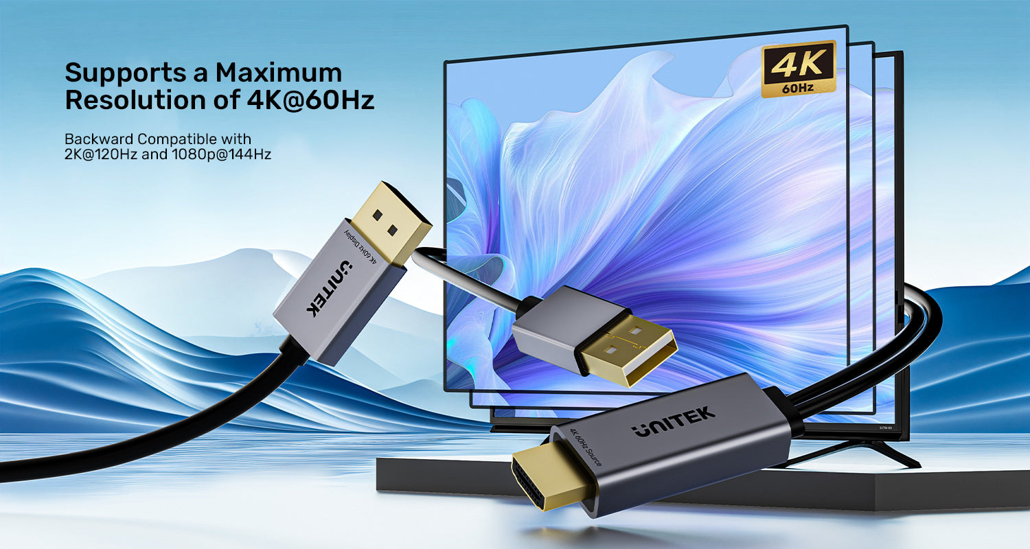 Unitek V1714AGY01 HDMI to DisplayPort 4K 60Hz Cable 1.8M