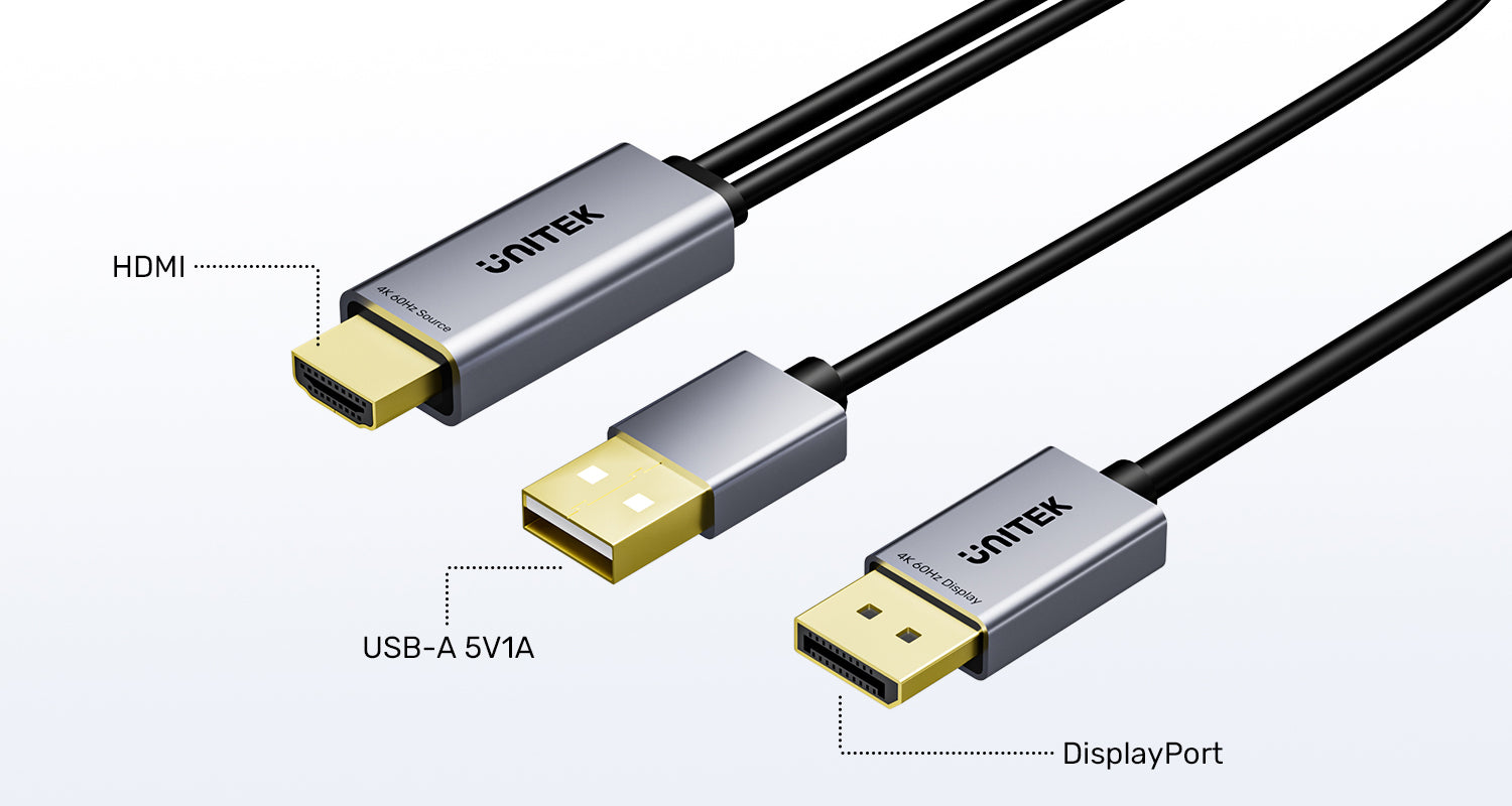 Unitek V1714AGY01 HDMI to DisplayPort 4K 60Hz Cable 1.8M