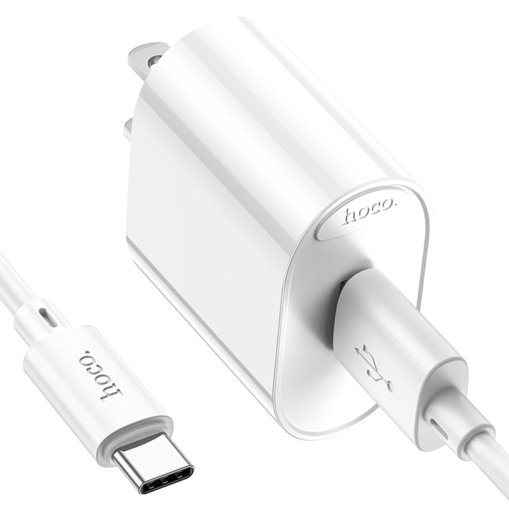 hoco-c109-fighter-single-port-qc3-wall-charger-us-set-usb-tc - One Chip Computers