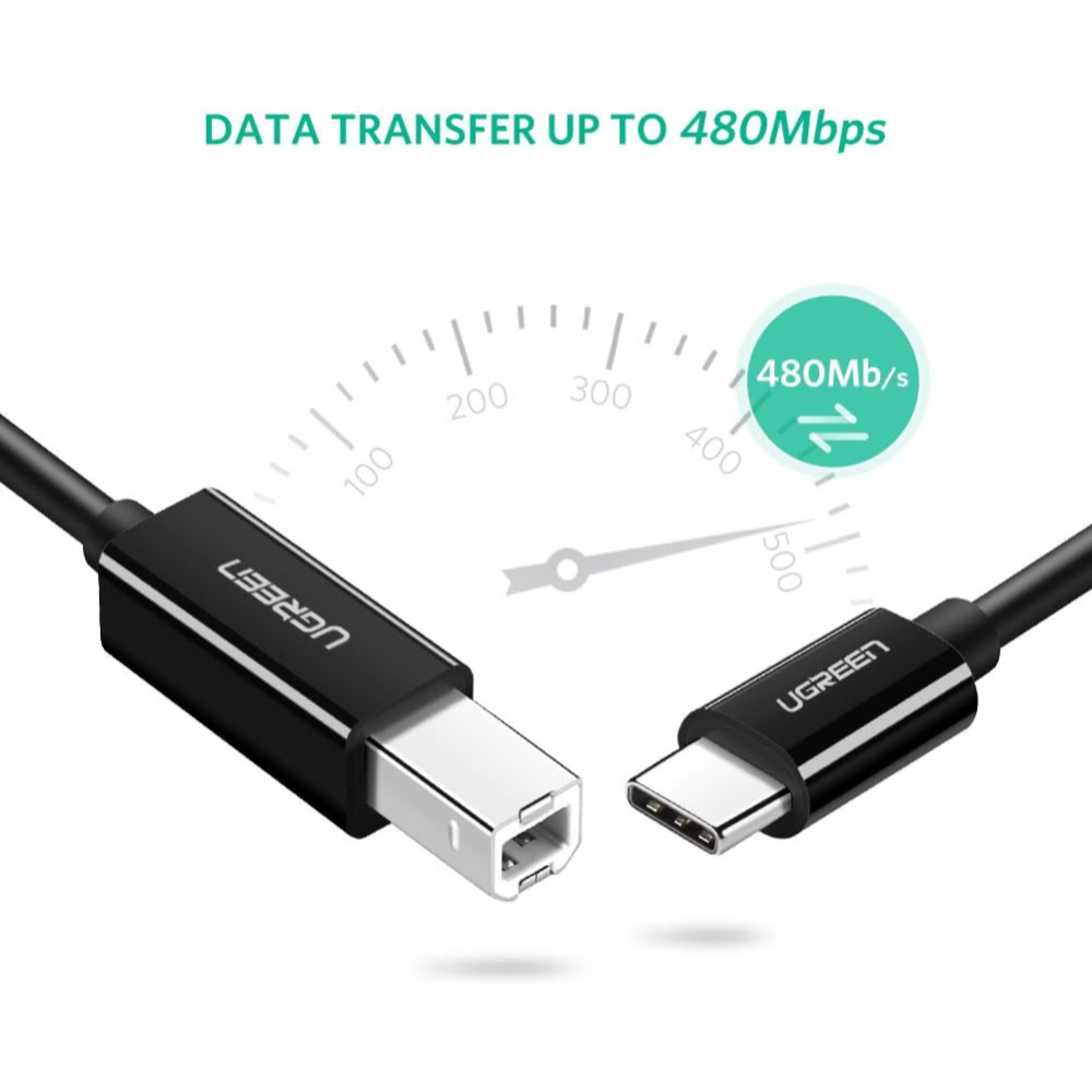 UGREEN-50446-USB-C-to-USB-B-Printer-Cable-2-Meter-03 - One Chip Computers