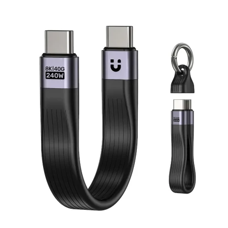 Unitek C14179ABK01-0.13M Full-Featured USB4 Keychain Cable 240W 8K