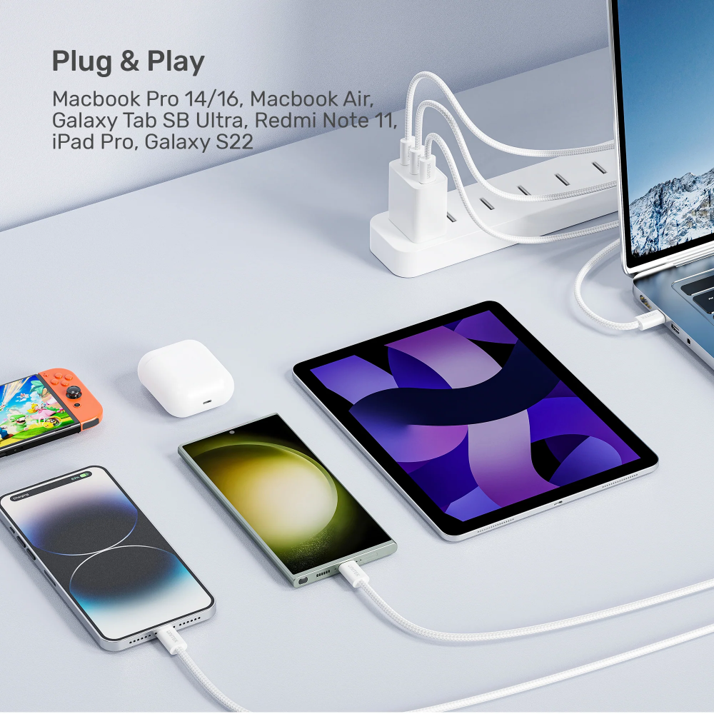 Unitek C14141ACL01-1M Magnetic USB-C M/M Cable 100W 1M Cream Latte - One Chip Computers Unitek C14141ACL01-1M Magnetic USB-C M/M Cable 100W 1M Cream Latte