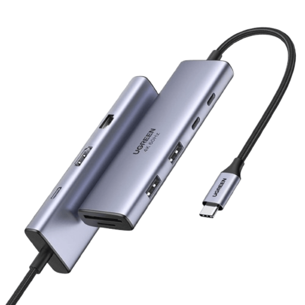 01 - One Chip Computers UGREEN 15375 Revodok 9 in 1 USB C Hub Gigabit Ethernet Adapter