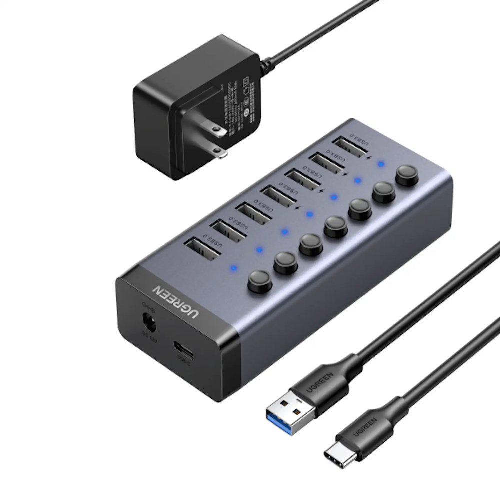 01 - One Chip Computers UGREEN 90307 7-Port USB 3.0 Hub