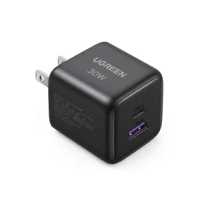 UGREEN 65025 30W 2-PORTS GAN FAST CHARGER US SPACE GRAY ( 1XC / 1XA )