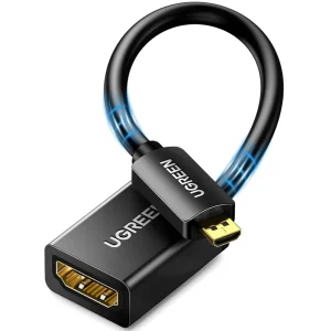 UGREEN 20134 MICRO HDMI TO HDMI FEMALE ADAPTER 22CM BLACK