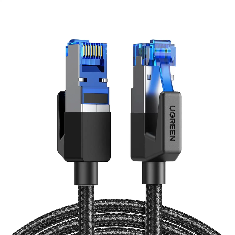 01 - One Chip Computers UGREEN 80432 CAT8 SHIELDED ROUND LAN CABLE 3M BRAIDED