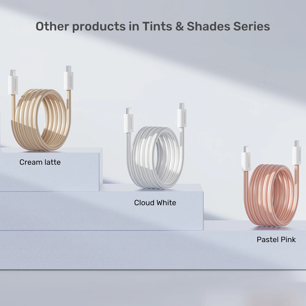 Unitek C14141ACL01-1M Magnetic USB-C M/M Cable 100W 1M Cream Latte - One Chip Computers Unitek C14141ACL01-1M Magnetic USB-C M/M Cable 100W 1M Cream Latte