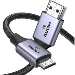 UGREEN 15515 MINI HDMI TO HDMI 8K CABLE 2M BRAIDED BLACK