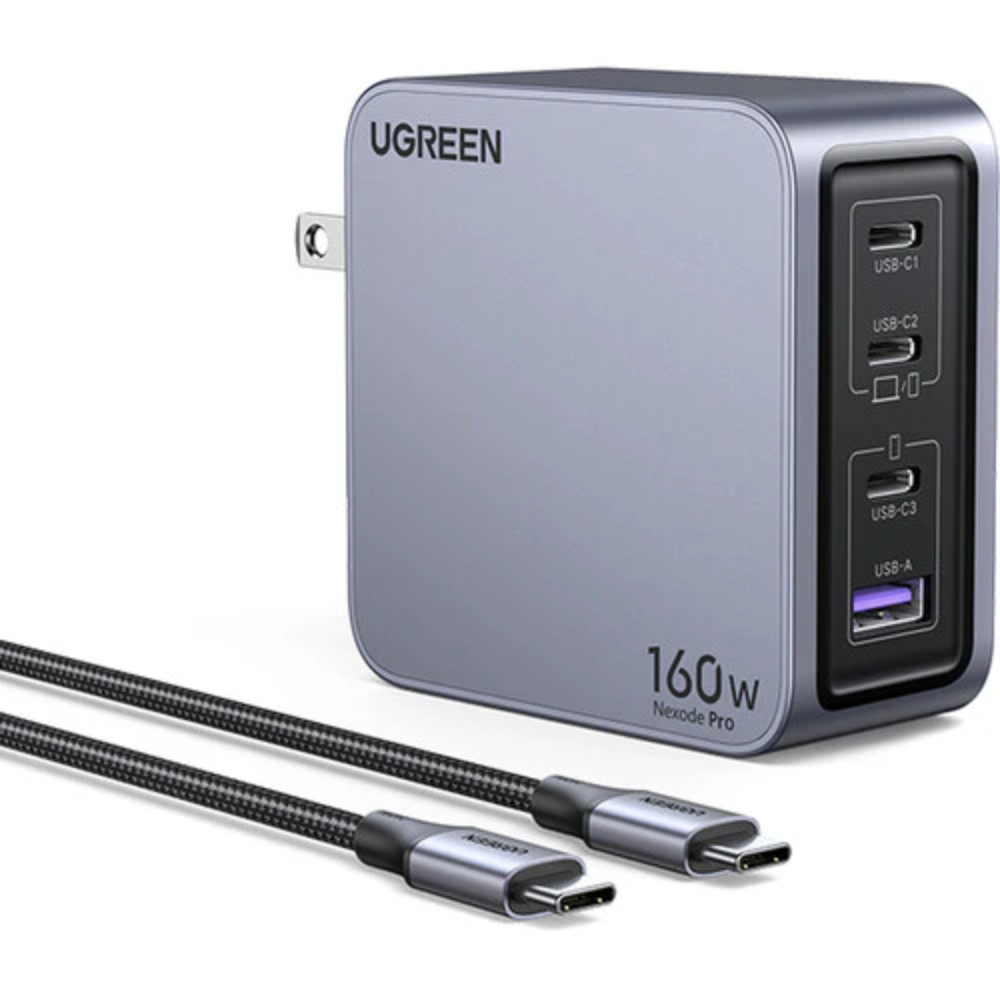 1 - One Chip Computers Ugreen 25876 Nexode Pro 160W 4-Port GaN USB-C/USB-A Charger