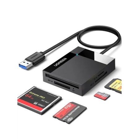 UGREEN 30333 4-IN-1 USB 3.0 CARD READER TF/SD/MS/CF 0.5M GRAY