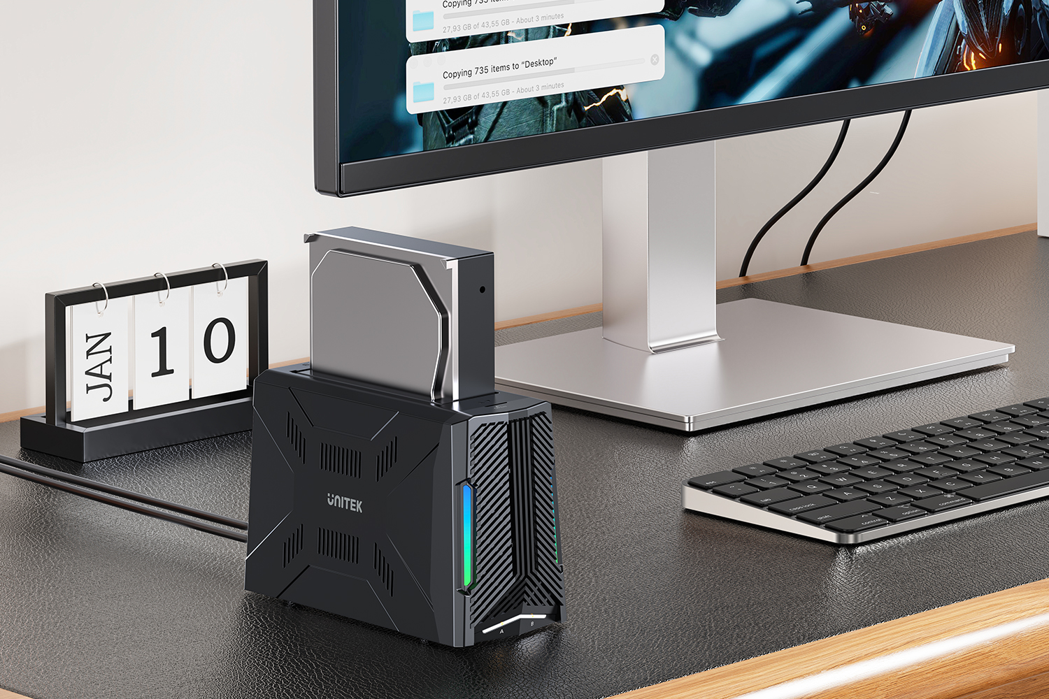 Unitek S1234B01-EU USB-C to M.2 NVMe & SATA HDD/SSD Docking Station