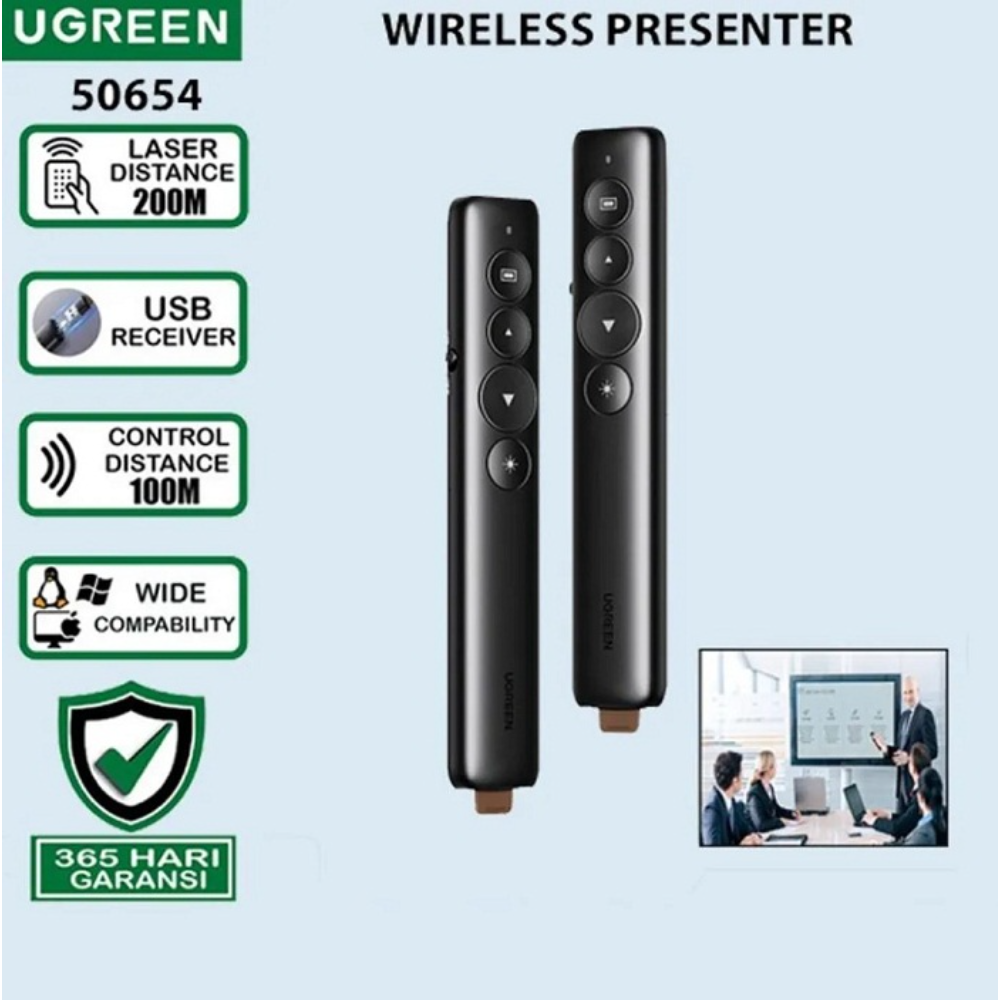 UGREEN-50654-Laser-Pointer-Wireless-Remote-Controller-Presenter-04 - One Chip Computers