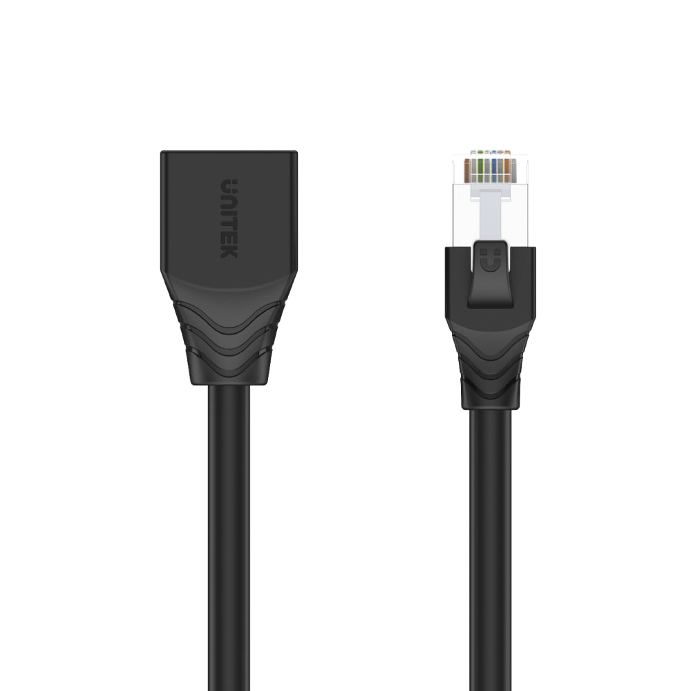 UNITEK C1896BK CAT6 STP ETHERNET EXTENSION CABLE - One Chip Computers Unitek C1896BK Cat6 STP Ethernet Extension Cable 2M