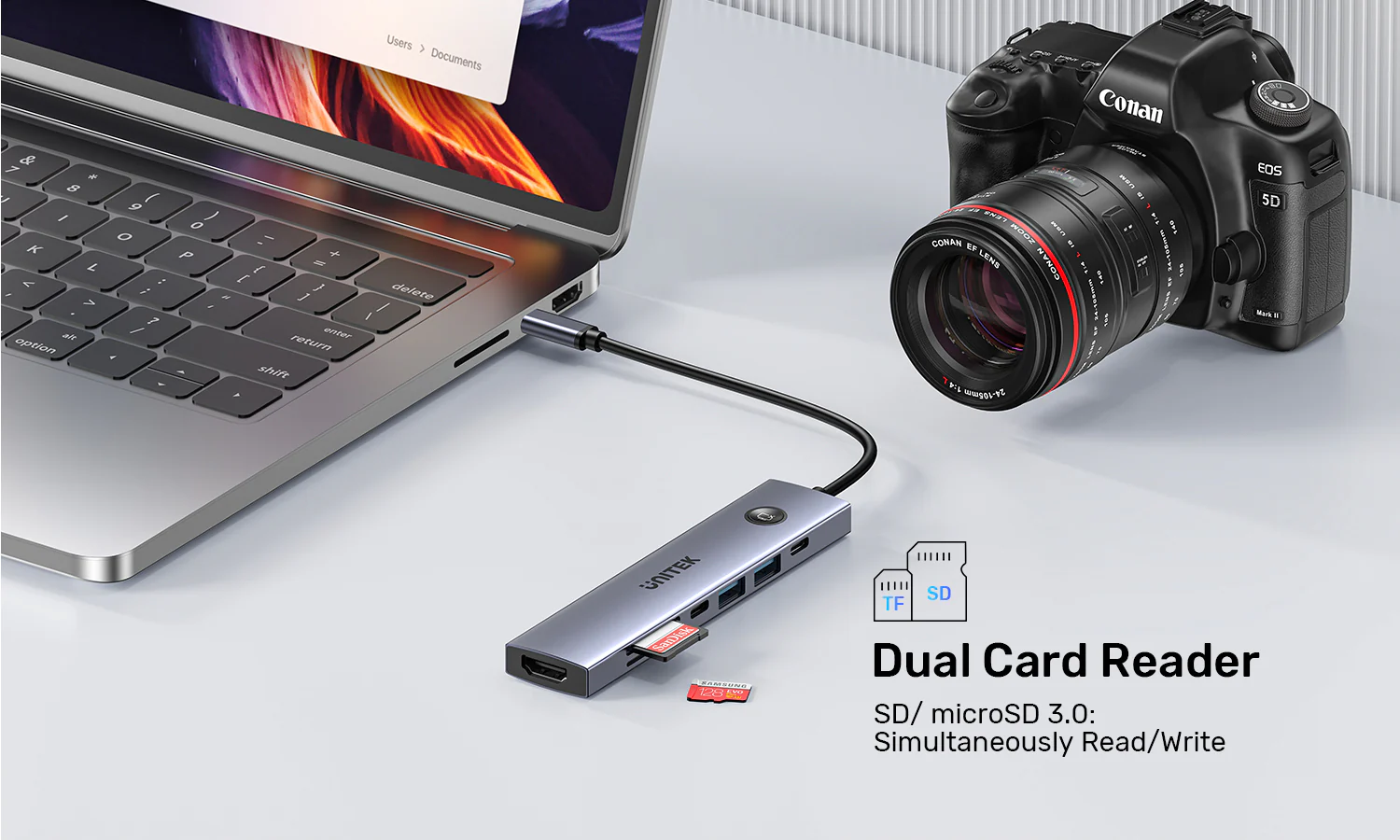 Unitek H1124AGY01 uHUB S7 Pro 7-in-1 USB-C Hub with HDMI PD 100W